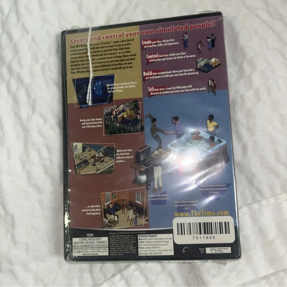 The Sims PC Game Case - Multicolor Box Art (EA)
